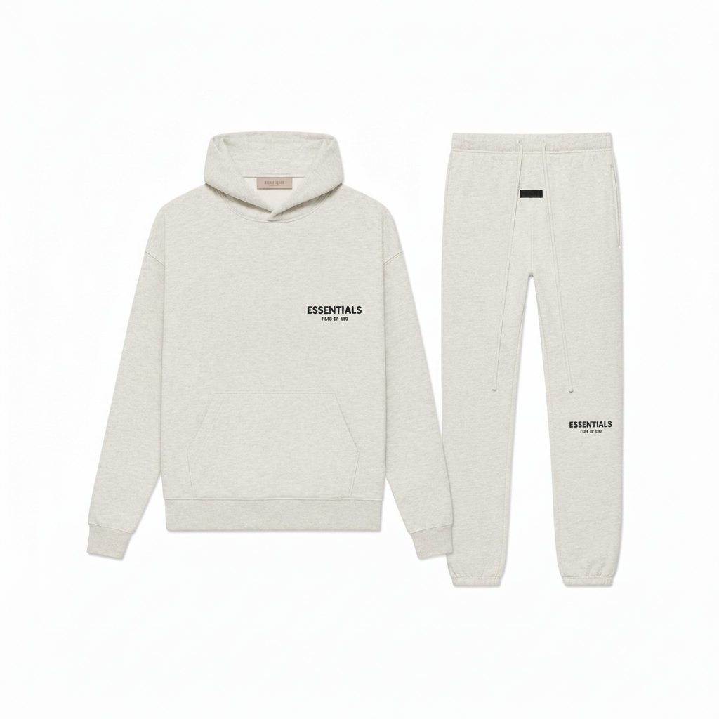 Essentials crème hoodie + jogging 1:1