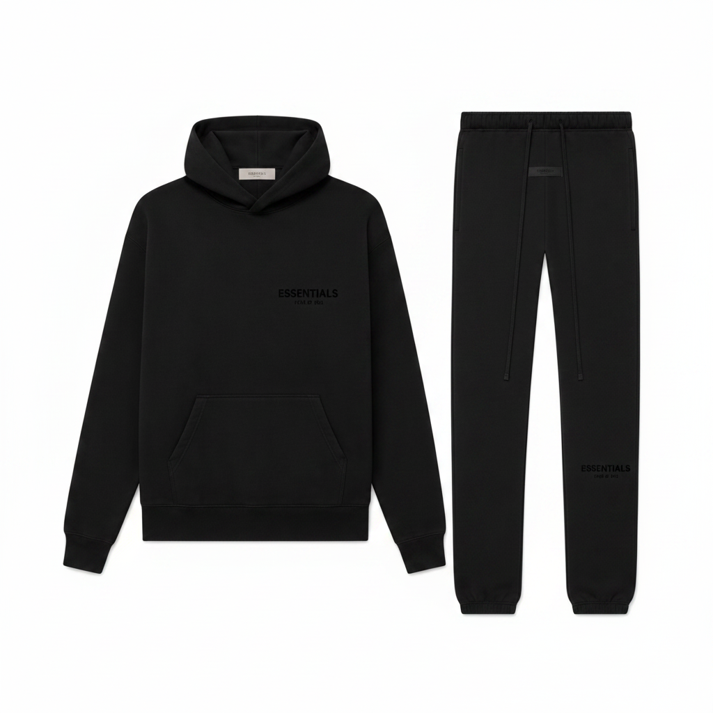 Essentials noir hoodie + jogging 1:1