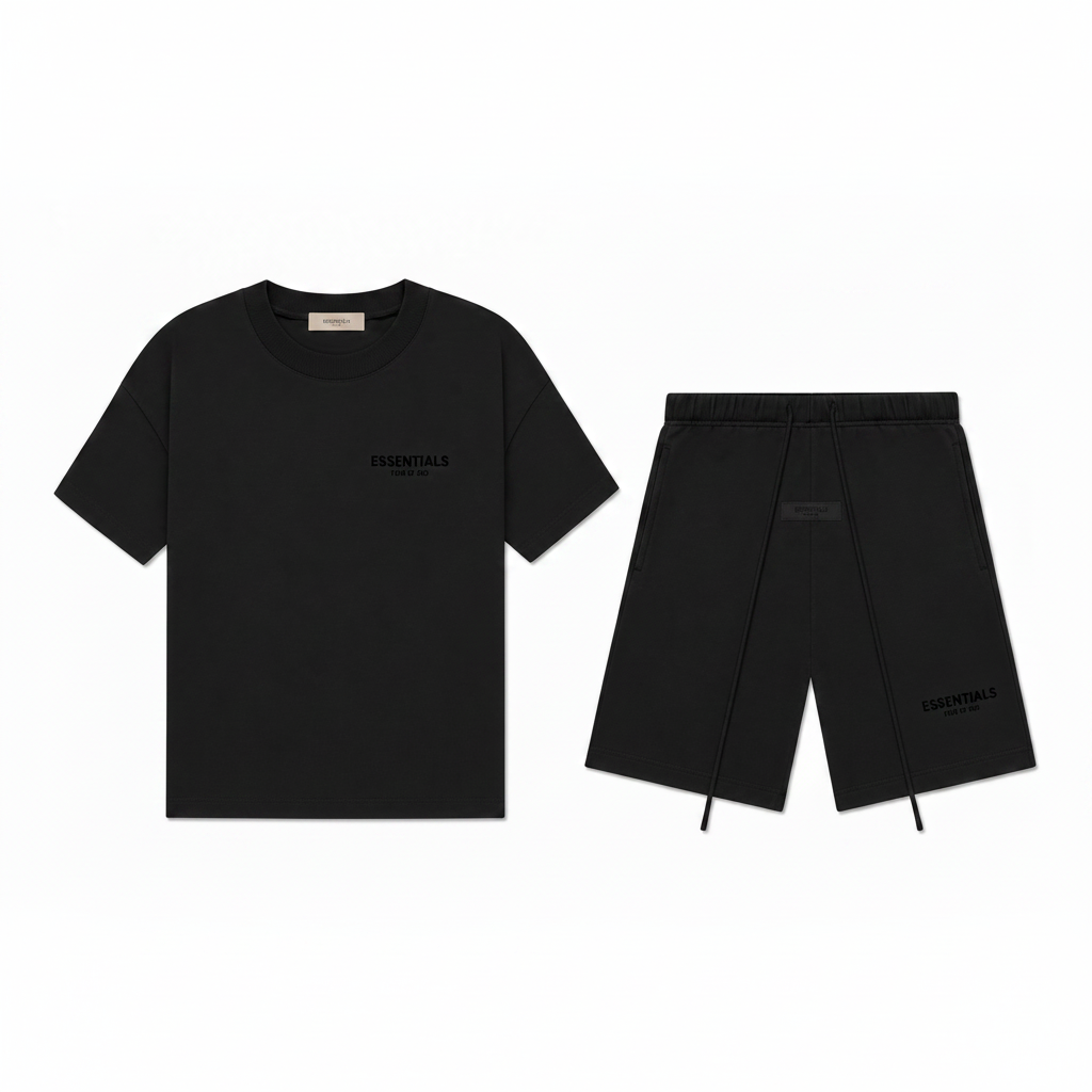 Essentials noir T-shirt + short 1:1